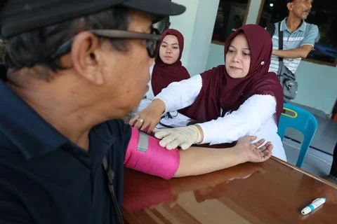 Free heath check program by Indonesia government, Banda Aceh - 22 Jun 2026 库存照片
