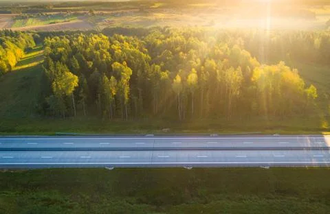 Free highway in evening Stock-Fotos
