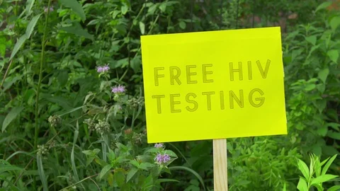 Free HIV testing sign Stock Footage 111895159