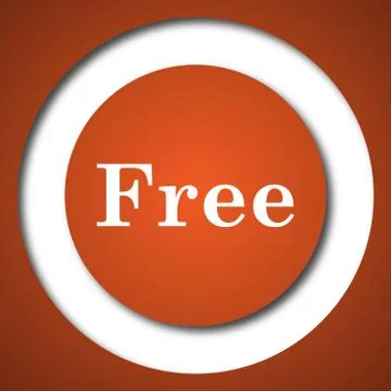 Free icon. Internet button on white background. . Stock Illustration