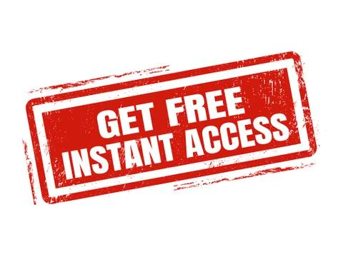 Free instant access red stamp Stockillustratie