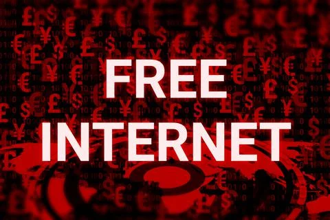 Free internet dangerous for user digital background with world map. Stockillustratie