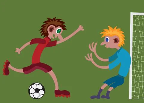 Free kick 2 Stock Illustration