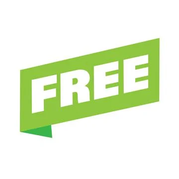 Free label green speech bubble Stock Illustration