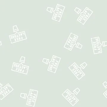 Free lactose milk line vector seamless pattern イラスト素材