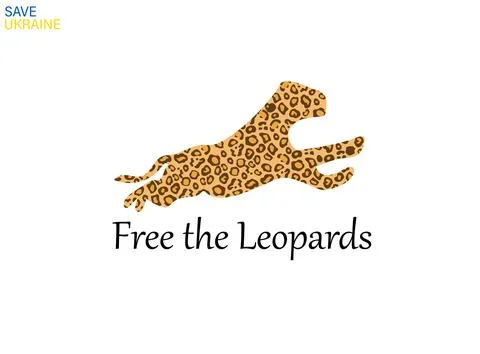 Free leopards banner. Leopard shape print, help Ukraine placard, stop war in Stock Illustration