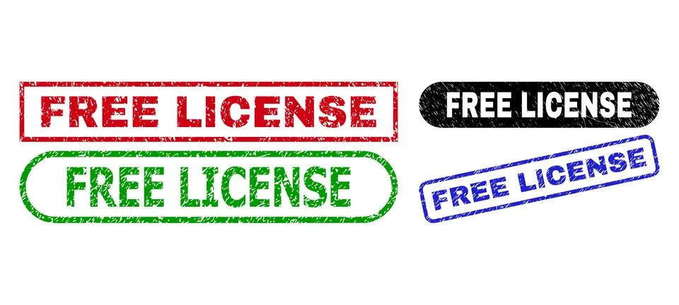 FREE LICENSE Rectangle Stamps Using Rubber Surface Stock Illustration