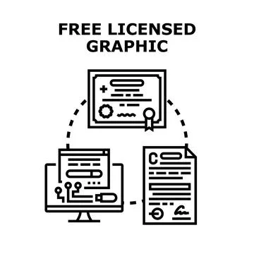 Free licensed graphics concept vector illustration Illustrazione stock