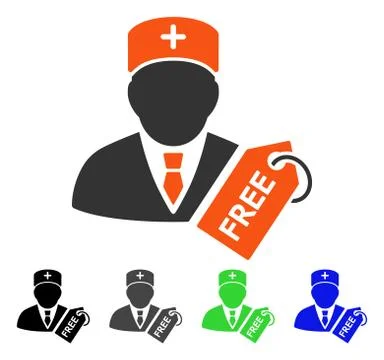 Free Medic Flat Icon Stock Illustration