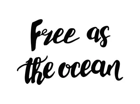 Free as the ocean poste Stock Illustration