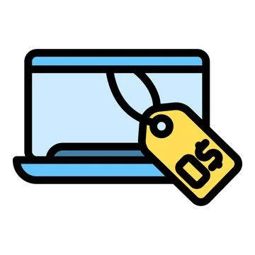 Free online course icon vector flat 스톡 일러스트
