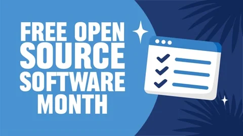 Free Open Source Software Month for better use of open-source software Stock Footage 338421674