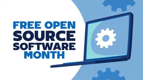 Free Open Source Software Month for better use of open-source software Stock Footage 338421692