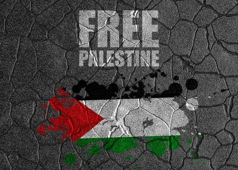 Free Palestine Poster Stock Illustration