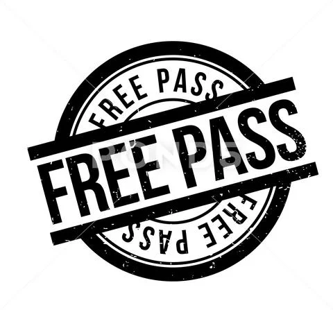 Free Pass rubber stamp: Graphic #77748105