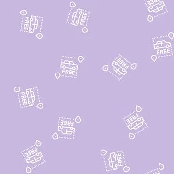 Free pick up and drop off line seamless pattern Illustrazione stock