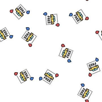 Free pick up and drop off vector seamless pattern Ilustración de archivo