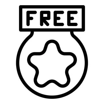 Free promo code icon outline vector. Digital voucher Stock-Illustration
