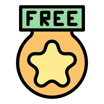 Free promo code icon vector flat Stock Illustration
