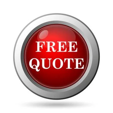 Free quote icon. Internet button on white background.. Illustration