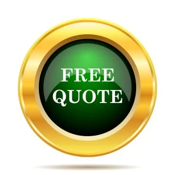 Free quote icon. Internet button on white background.. Illustration