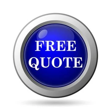 Free quote icon. Internet button on white background.. Illustration