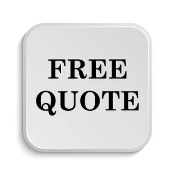 Free quote icon. Internet button on white  background.. Illustration