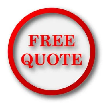 Free quote icon. Internet button on white  background.. Illustration