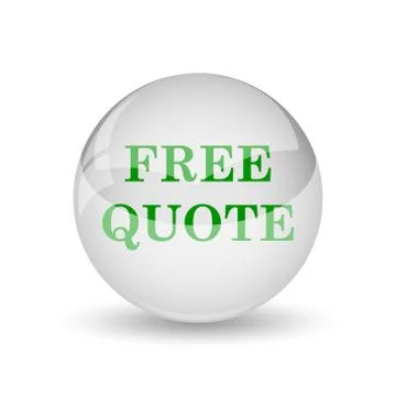 Free quote icon. Internet button on white background.. Illustration
