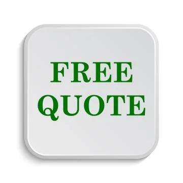 Free quote icon. Internet button on white background.. Illustration