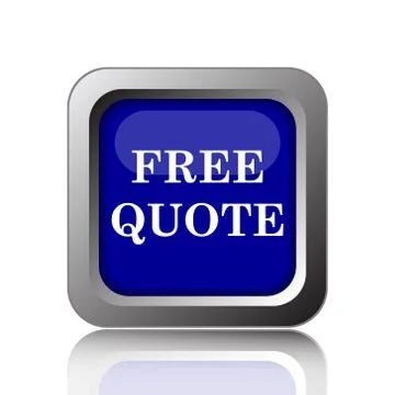 Free quote icon. Internet button on white background.. Illustration