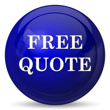 Free quote icon. Internet button on white background.. Illustration