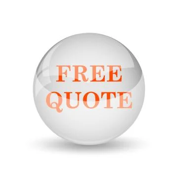 Free quote icon. Internet button on white background.. Illustration