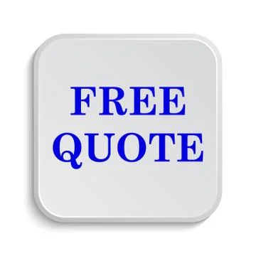 Free quote icon. Internet button on white background.. Illustration
