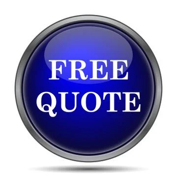Free quote icon. Internet button on white background.. Illustration