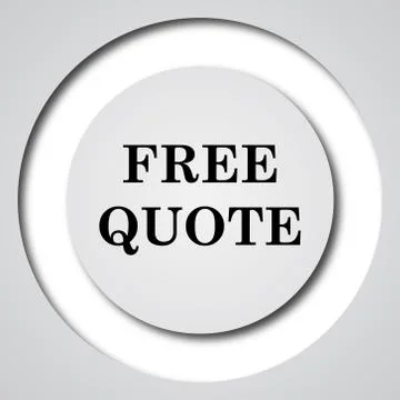 Free quote icon. Internet button on white background.. Illustration