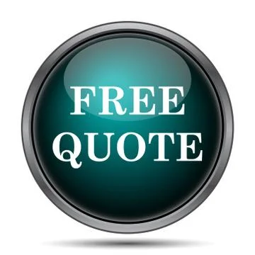 Free quote icon. Internet button on white background.. Illustration