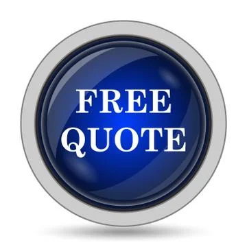 Free quote icon. Internet button on white background.. Illustration