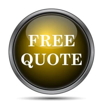 Free quote icon. Internet button on white background.. Illustration