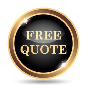 Free quote icon. Internet button on white background.. Illustration
