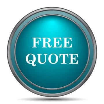 Free quote icon. Internet button on white background.. Illustration
