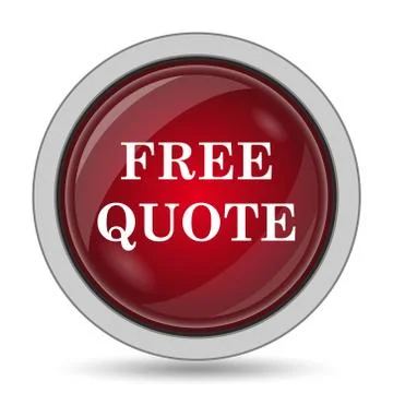 Free quote icon. Internet button on white background.. Illustration