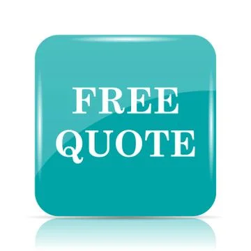 Free quote icon. Internet button on white background.. Illustration
