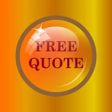 Free quote icon. Internet button on colored background. . Illustration
