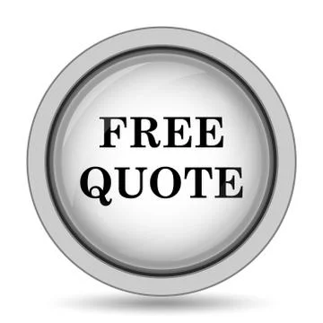 Free quote icon. Internet button on white background.. Illustration