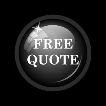 Free quote icon. Internet button on black background. . Illustration