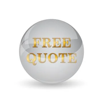 Free quote icon. Internet button on white background. . Illustration