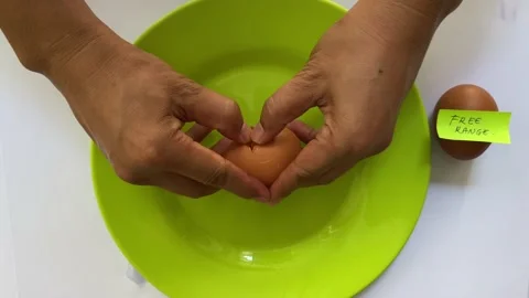 Free Range Chickens Have Dark Egg Yolk Color? Stock Footage 201797385