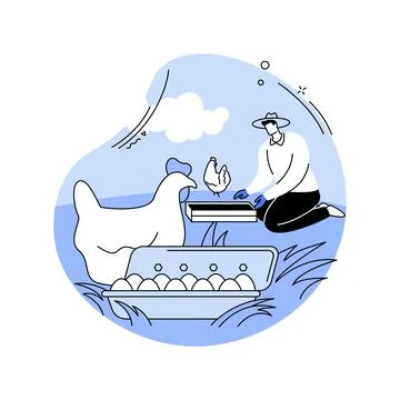 Free range eggs isolated cartoon vector illustrations. Stock Illustration