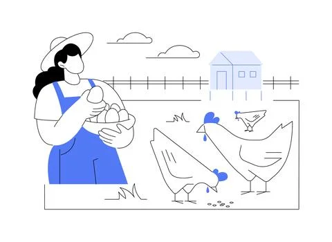 Free range eggs isolated cartoon vector illustrations. Stock Illustration